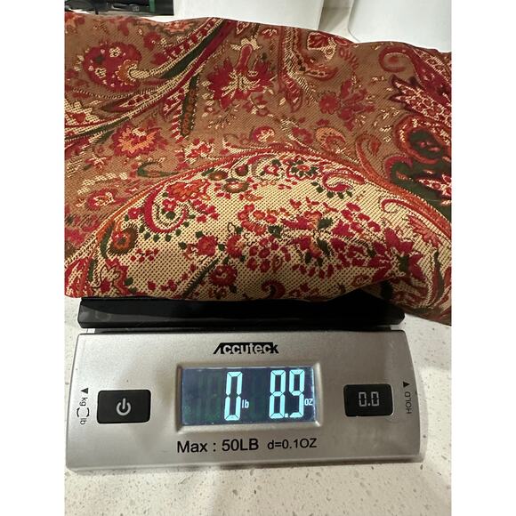 Vintage Paisley Floral Womens Skirt Midi Rust Gold 12 P Modest Mature Earthy - Picture 10 of 10